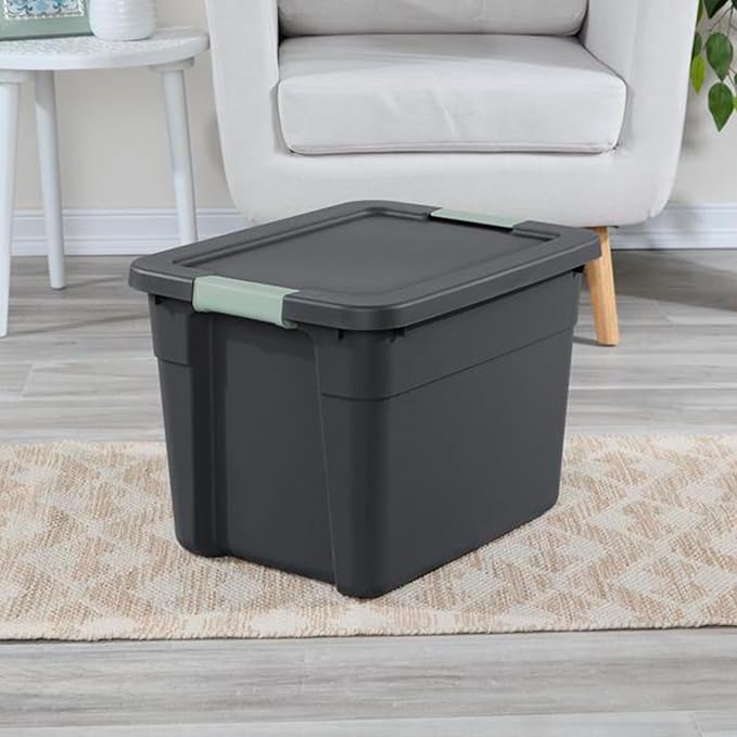 Sterilite 6-Pack Latch Tote, Stackable Plastic Storage Container Bins - Image 5