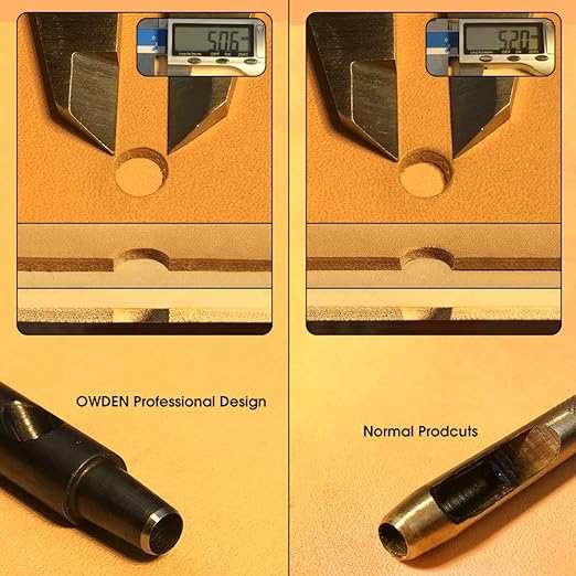 OWDEN Professional 6Pcs. Leather Hollow Punch Set. Size: 1.0-5.0mm - Image 4