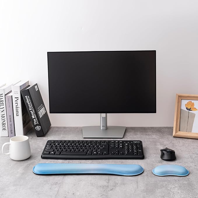 Hoewina Keyboard Wrist Rest, Ergonomic Wrist Rest, Superfine Fabric and Gel - Image 6
