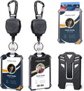 Badge Holder Retractable Clip Heavy Duty Carabiner Badge Reel Keychain by COOKOOKY