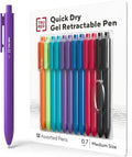 TRU RED Retractable Gel Pens, Medium Point 0.7mm, 12 Pack – Quick‑Dry Pens by TRURED