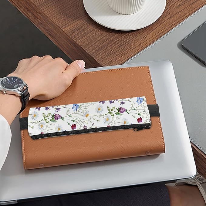 4 Pack Elastic Pen Holder for Notebook, Prints Pen Pouch - Image 7