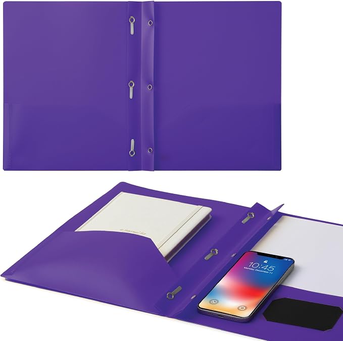 Mr. Pen- Plastic Folders with Pockets and Prongs, 48 Pack, Letter Size - Image 7