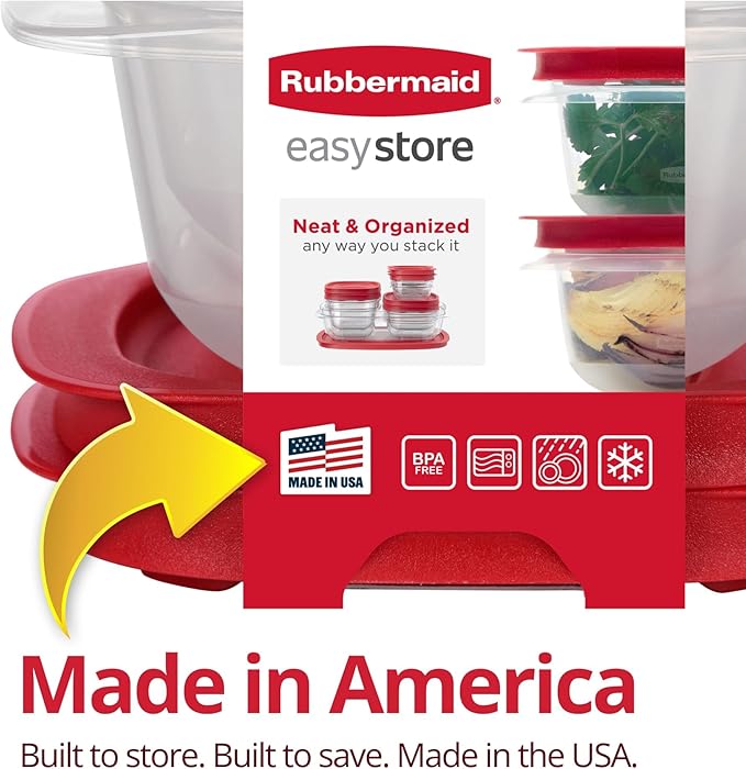 Rubbermaid 7.81- and 14.66-Cup EasyStore Square Containers, 2 Pack, Food - Image 4