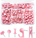 250 Count Pink Push Pins Set, Cute Thumb Tacks by BornforArt