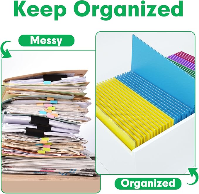 Two Pocket Folders, PANDRI 50 Pack 2 Pocket Folders, Letter Size Paper File - Image 3