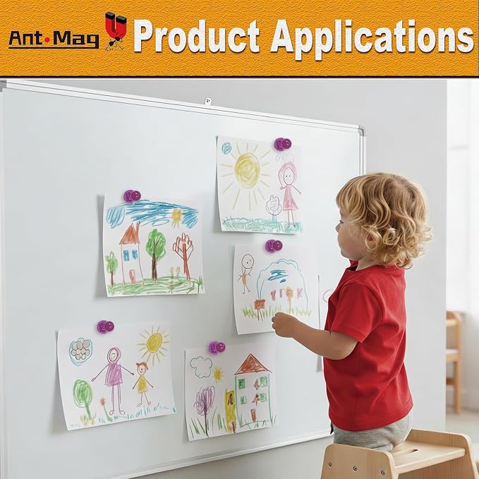 Ant Mag Magnetic Push Pins, 10 Pack Strong Whiteboard Magnets - Image 6