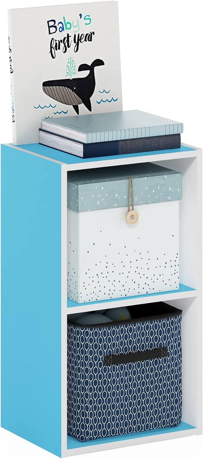 Furinno PASIR Book Shelf, 2-Tier Modern Bookshelf, Open Shelves Bookcase 9 x 12 by Furinno-FitsYourSpaceFitsYourBudget