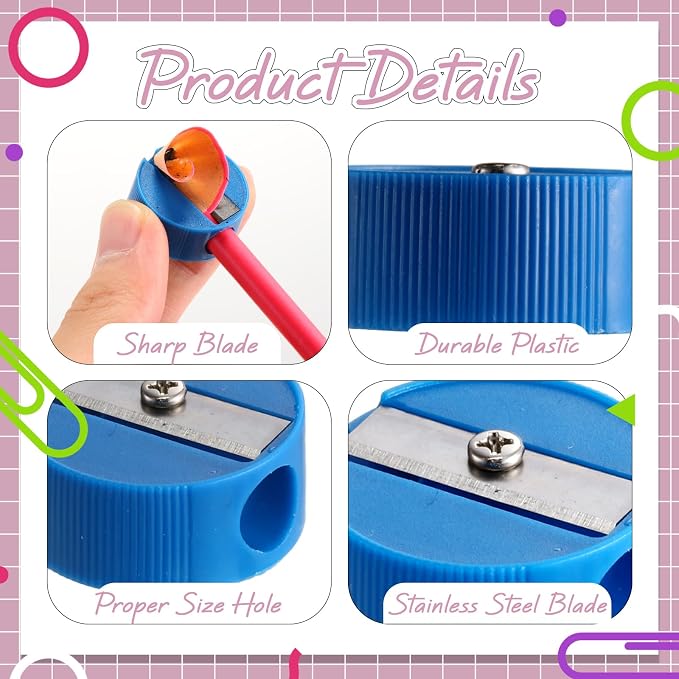 Resurhang 800 Pcs Sharpeners in Bulk Pocket Sized Mini Round Handheld Sharpener - Image 3