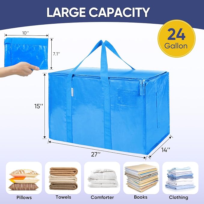 TICONN 4 Pack Extra Large Moving Bags Heavy Duty - Image 5