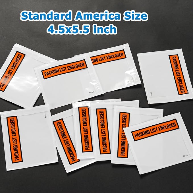 1000pcs 4.5”x5.5” Packing List Envelopes Self-seal Packing Slip Envelope - Image 2