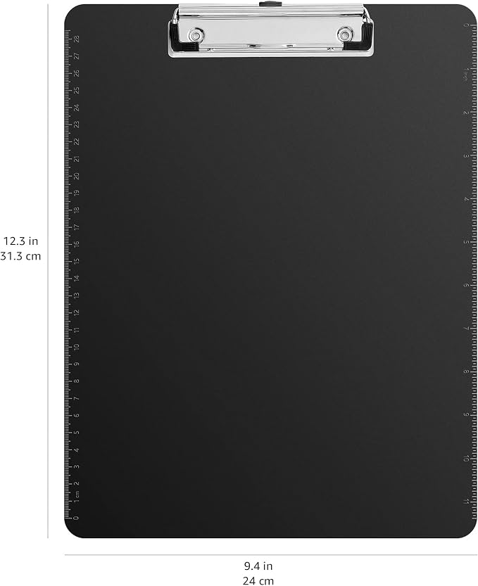 Amazon Basics Sturdy Plastic Clipboards, Low Profile Clip, Lightweight - Image 5