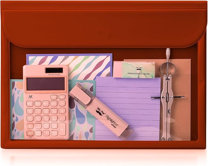 Mr. Pen Red Plastic File Folders by MrPen