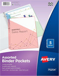 Avery Binder Pockets for 3 Ring Binders, Fits 8.5" x 11" Documents, Acid-Free by Avery
