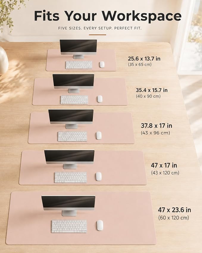 Aothia Double-Sided Desk Pad – 35.4" x 15.7" Leather Desk Mat - Image 4