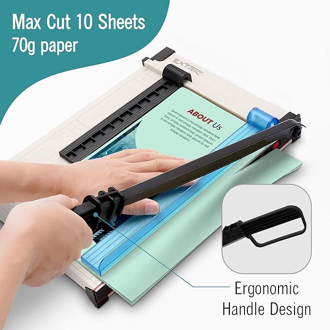 EXTRIC Paper Cutter Heavy Duty 12” Guillotine Papers Trimmer Safety Guard - Image 4