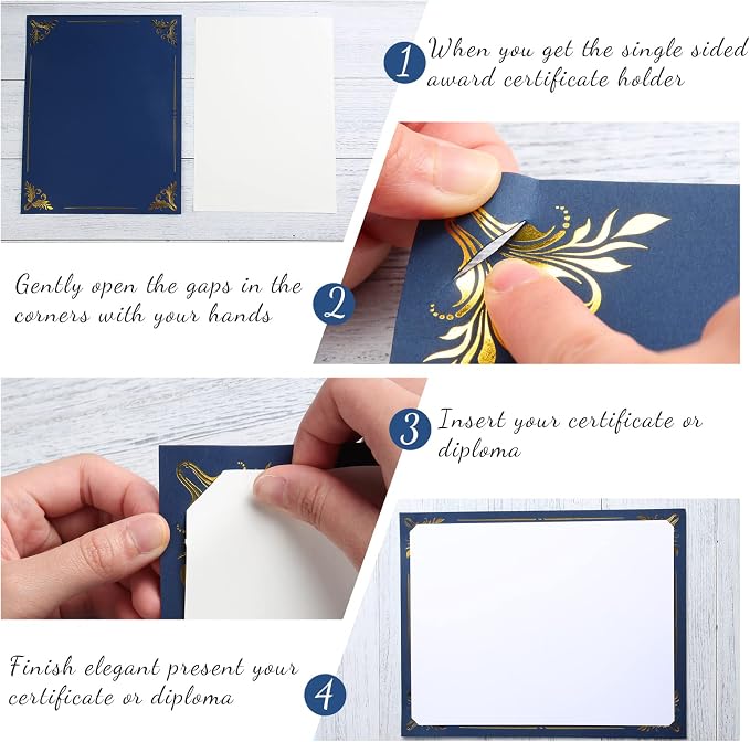 Fainne 50 Pcs Single Sided Certificate Holder Diploma Covers - Image 3