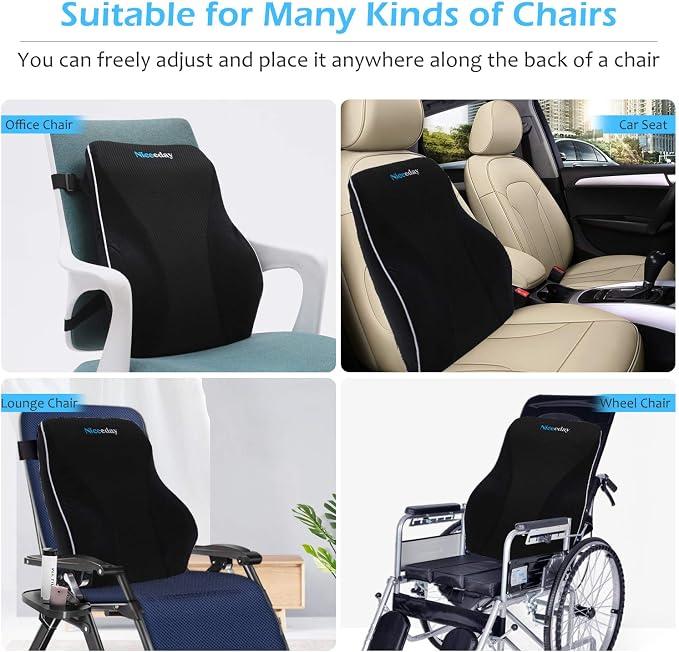 Niceeday Lumbar Support Pillow for Office Chair Car Back Support Pillow - Image 9