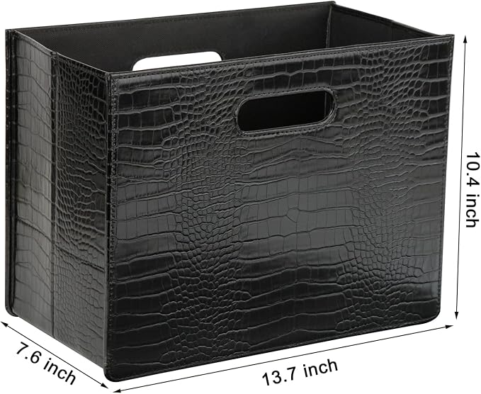 HofferRuffer Magazine Basket Holder, Foldable Magazine Rack, Document File - Image 2
