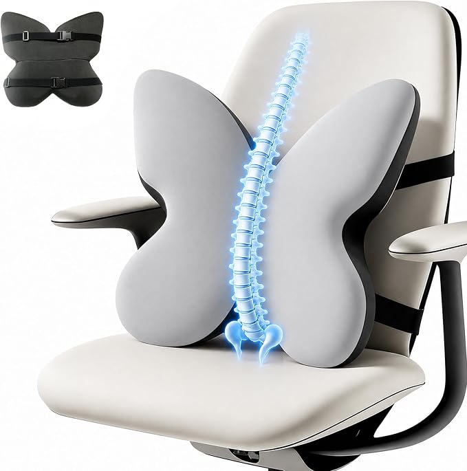 Memory Foam Lumbar Support Pillow, Back Support by FoKon