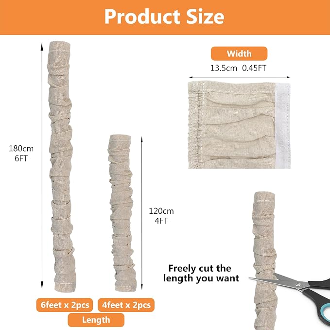 Fabric Cord Cover, Chandelier Lighting Wire Cord Cover - Image 3