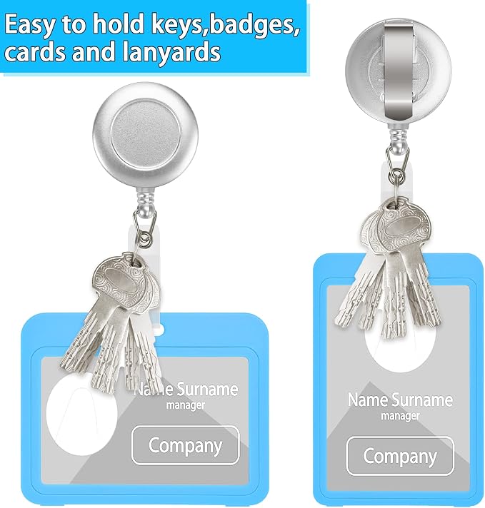 JANYUN 50 Pcs Retractable Badge Reel Clips Holder - Image 3