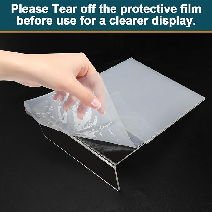 Acrylic Sign Holder 4x6, 22 Pack Clear Plastic Table Paper Display Stand - Image 5