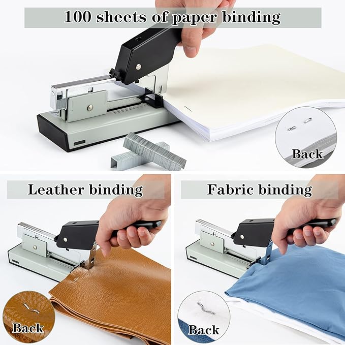 IMLIKE Heavy Duty Stapler with 2000 Staples: 100 Sheets High Capacity Manual - Image 2
