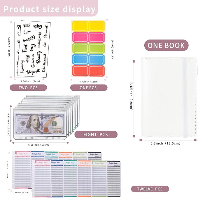 NICOOTH Budget Binder A6 Money Saving Binder - Image 2