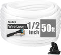 50 FT Wire Loom 1/2 Inch, Split Wire Loom Tubing Wire Conduit by YesBes