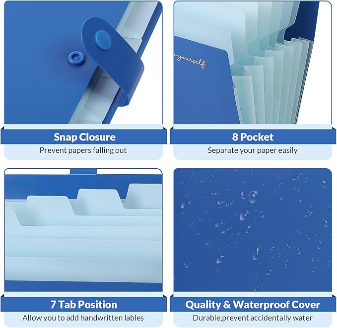 SKYDUE Expanding File Folder, Accordion File Organizer - Image 4