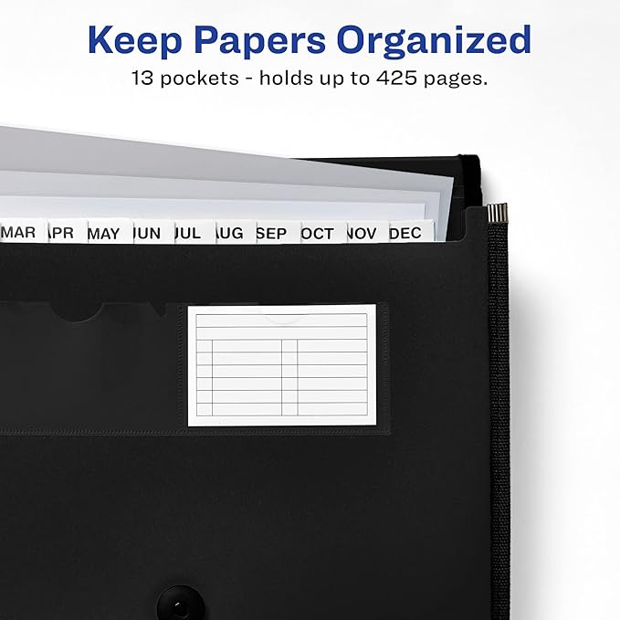 Avery Expanding File Folder Organizer, 13-Pocket Accordion File Organizer - Image 5