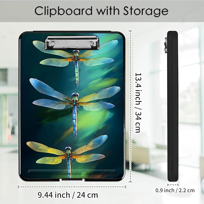 Clipboard with Storage, Office Supplies Nursing Clipboards Folder with Pen - Image 2