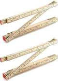 QWORK Folding Wood Rule, 2 Pack, 6FT 6 Inch Foldable Ruler by QWORK
