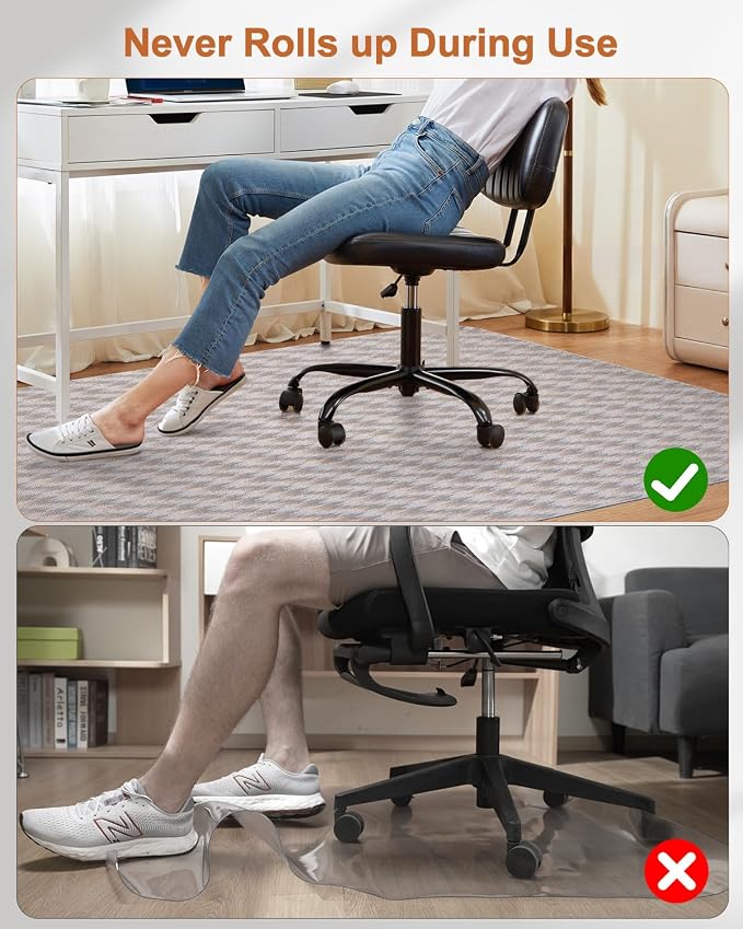 Blvornl Large Office Chair Mat for Hardwood Floor, Rolling Chair Chair Mat for - Image 7