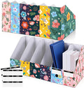PerKoop 6 Pcs Decorative Magazine File Holders Floral Foldable File Folders by PerKoop