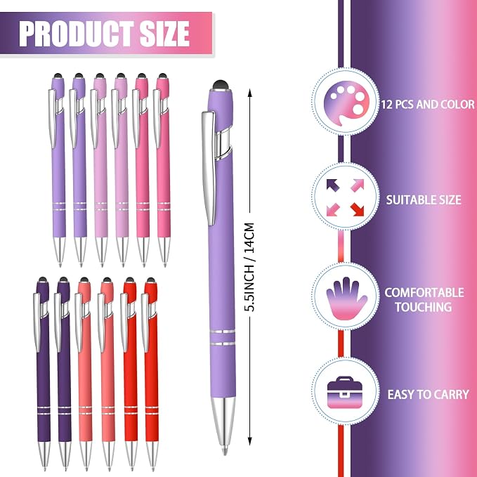 6 Pcs Blue Ink Ballpoint Pen - Image 3