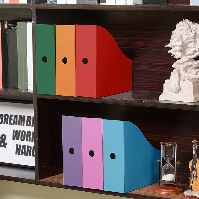 Colarr 48 Pcs Cardboard Magazine Holders 12 Colors Magazine Storage Box - Image 6