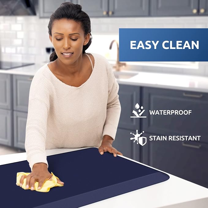 KitchenClouds Kitchen Mat Cushioned Anti Fatigue Kitchen Rug 0.8inch Waterproof - Image 3