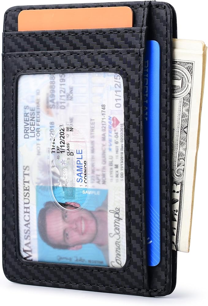 Buffway Slim Minimalist Front Pocket RFID Blocking Leather Wallets - Image 2