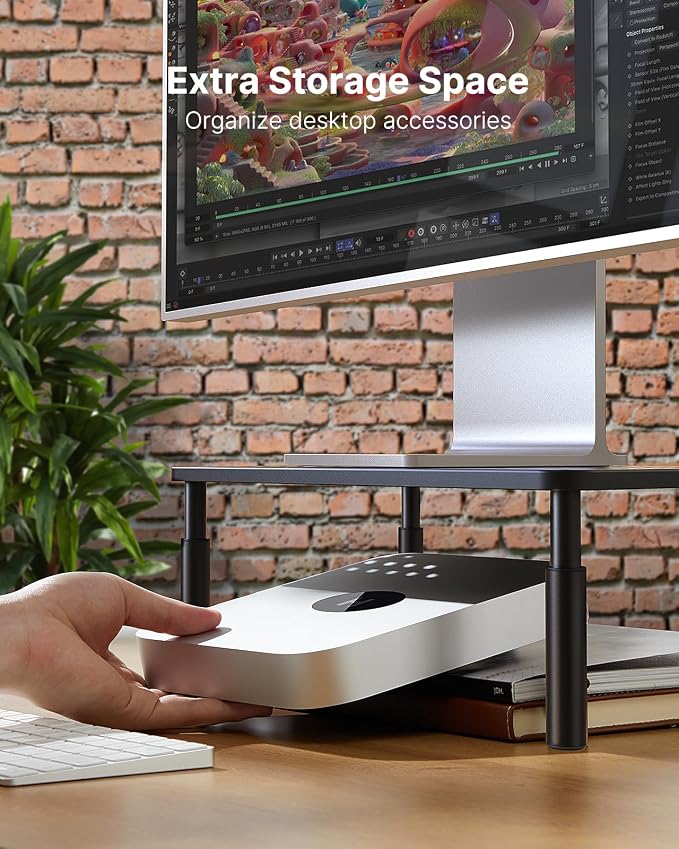 HUANUO Monitor Stand, Monitor Stand Riser 3 Height Adjustable, Monitor Riser - Image 5