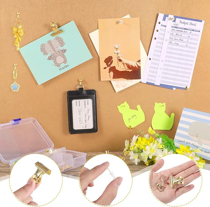 310 Pcs Gold Push Pins Set Thumb Tacks Decorative Push Pins - Image 3