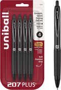 uniball 207 Plus+ Retractable Gel Pens, Medium Point, 4 Pack by uni-ball