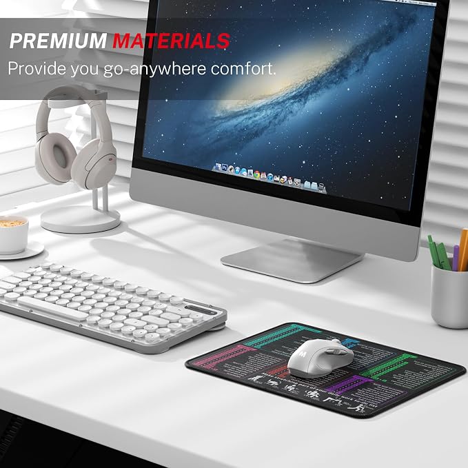 MROCO 3-Pack Mouse Pads, 30% Larger Surface, 8.5 x 11 in, Shortcuts | Anti-Fray - Image 6