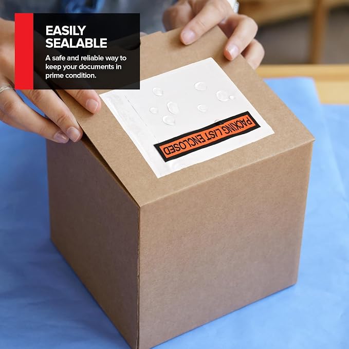 100 Piece Waterproof Packing List Envelopes, Invoice & Packing Slip Pouches - Image 5