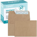 Eupako A2 Brown Paper Envelopes 100 Pack 4.375x5.75" Invitation Envelopes Self by Eupako