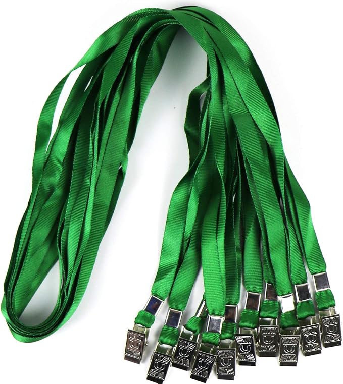 Ollain Lanyards for Id Badges Nylon Neck Flat Cruise Lanyard Bulldog Clips by Ollain