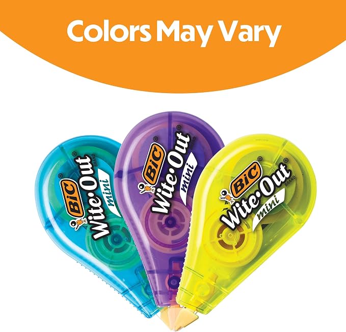 BIC Wite-Out Mini Correction Tape, No Dry Time, Long Lasting - Image 2