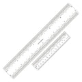 2 PCS 6"/12" Clear Acrylic Ruler Zero-Centering Ruler by BAOFALI