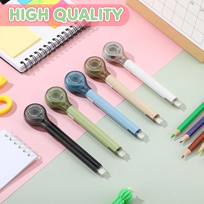 Gersoniel 10 Pack Correction Tape Pen Correctional Ink Tape Push Pull Protective - Image 2